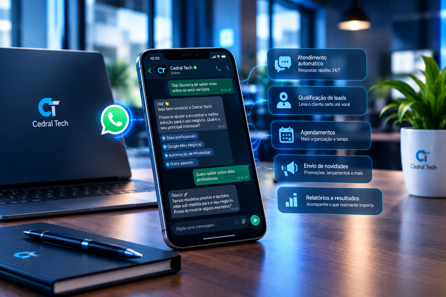 Automação de WhatsApp para atendimento e comunicação com clientes